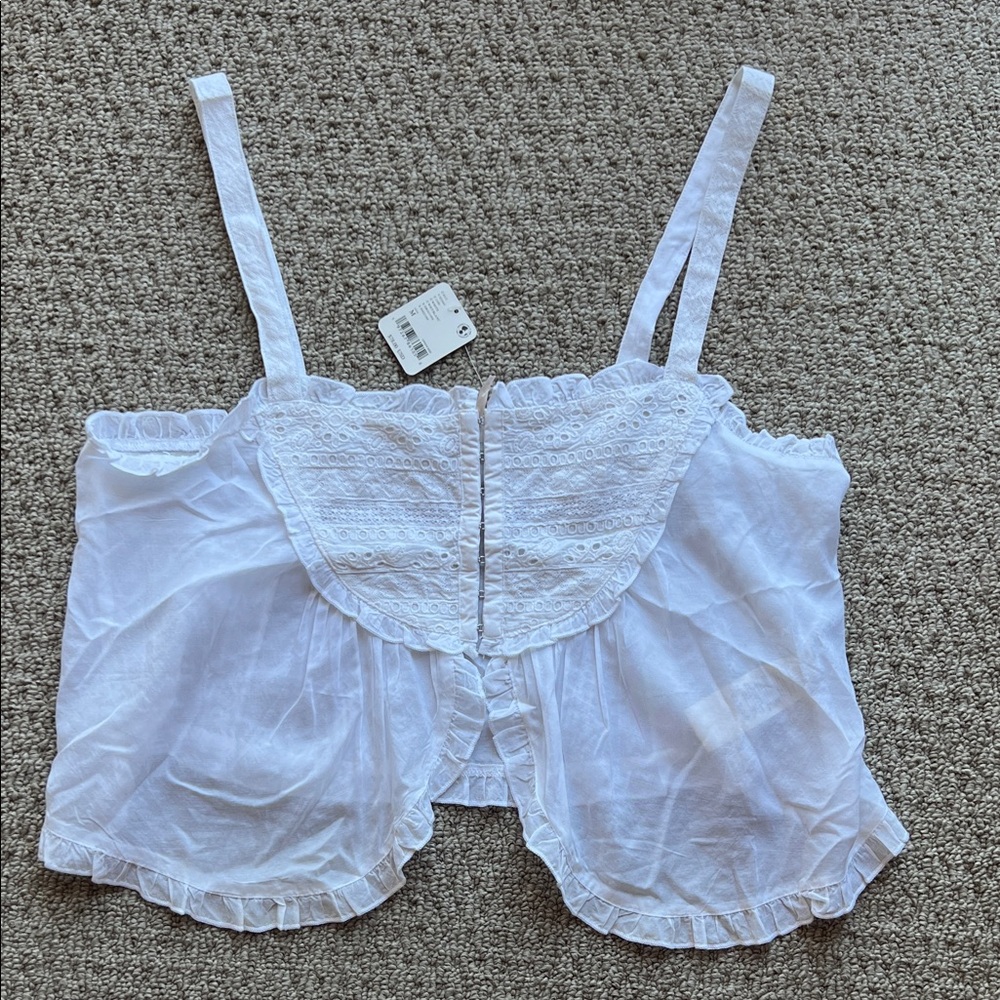 NWT Free People White Lace Tank Top Size Medium